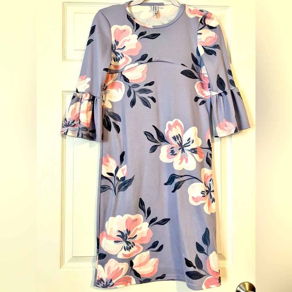 Floral nursing-friendly sheath dress